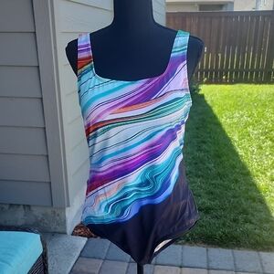 Swimsuits For All Multicolor One-Piece Swimsuit Size 18